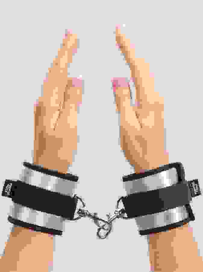 Fifty Shades of Grey Totally His Soft Handcuffs, Silver, hi-res